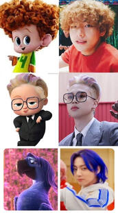 BTS as cartoon characters XD